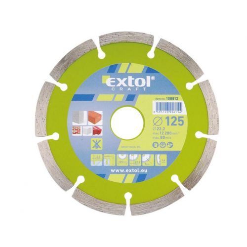 Kotúč diamant 125mm, suché rezanie segment Extol xxxa
