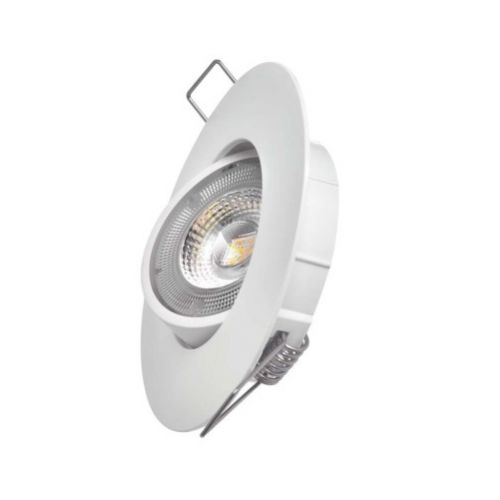LED bodové svietidlo Exclusive biele, kruh 5W teplá biela