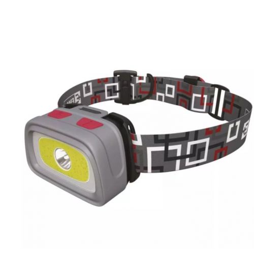 CREE LED + COB LED čelovka P3531, 330 lm, 65m, 3× AAA