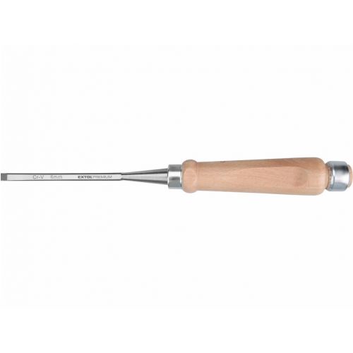 Dláto s drevenou rukoväťou, 6mm, dĺžka 275mm, CrV, EXTOL PREMIUM