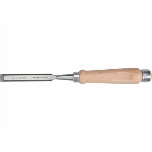 Dláto s drevenou rukoväťou, 14mm, dĺžka 275mm, CrV, EXTOL PREMIUM