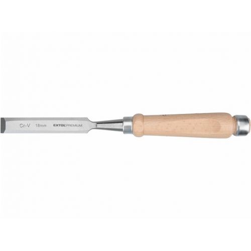 Dláto s drevenou rukoväťou, 18mm, dĺžka 280mm, CrV, EXTOL PREMIUM