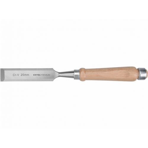 Dláto s drevenou rukoväťou, 25mm, dĺžka 280mm, CrV, EXTOL PREMIUM
