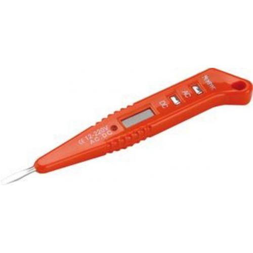 Skúšačka napätia digitálna, 12-220V, s LCD a LED diódou