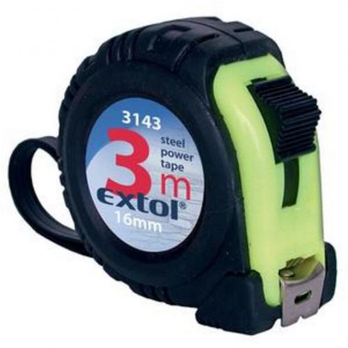 Meter zvinovací, pogumovaný, 1xbrzda, 7,5m, šírka pásu 25mm