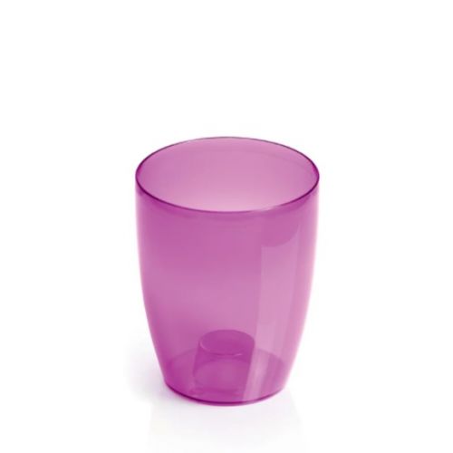 Kvetináč transparentný, plastový, priemer 16 cm, COUBI ORCHID, fialový