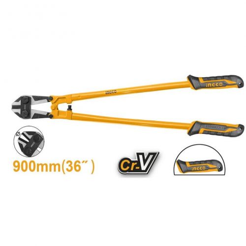 Pákové kliešte 36"/900mm, CrV, kalené čeľuste, ergonomická TPR rukoväť, INGCO