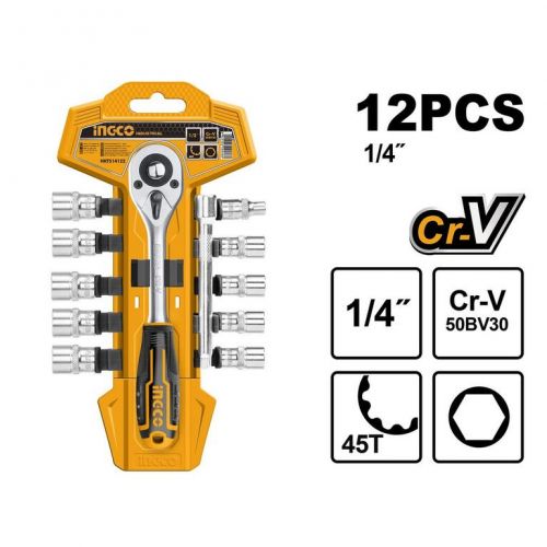 Gola sada 12ks 1/4" INGCO