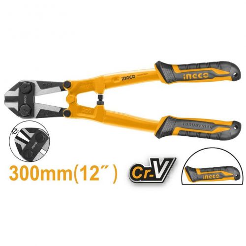 Pákové kliešte 12" (300 mm), CrV, kalené čeľuste, ergonomická TPR rukoväť, INGCO