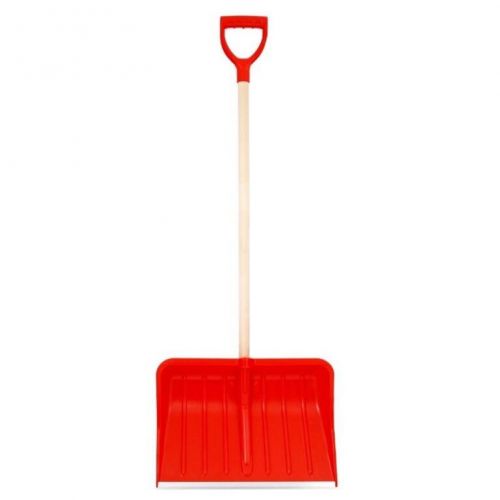 Odhŕňač/lopata na sneh 50cm, plastový + drevená násada, PROFI