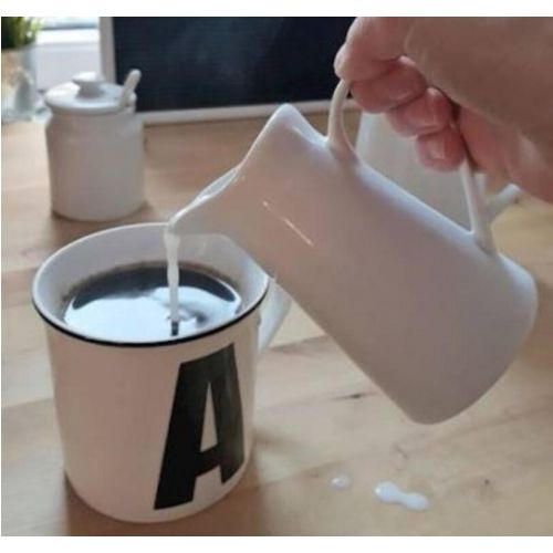 Mliečnik porcelánový, farba biela 0,2l