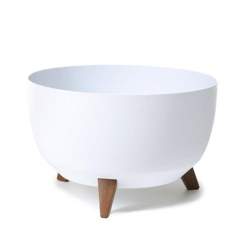 Kvetináč plastový, prírodný, priemer 24cm, ROMA, biely