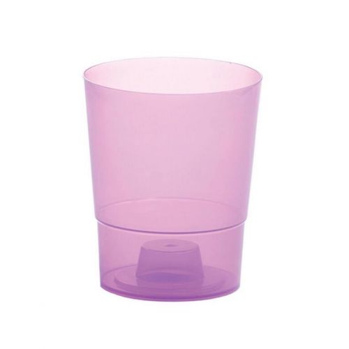 Kvetináč plastový, transparentný, priemer 12,5 cm, COUBI ORCHID, fialový
