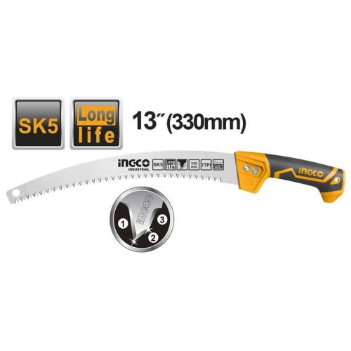 Pílka na drevo prerezávacia zahnutá 330mm INGCO
