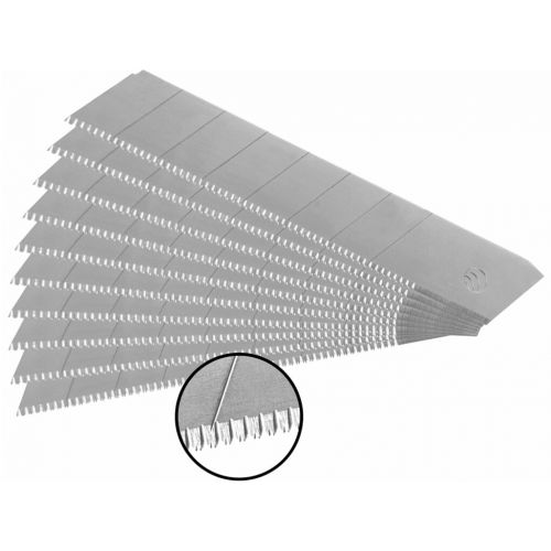 Brity do univerzálneho noža olamovacie zo zúbkami 10ks, 18x0,5mm