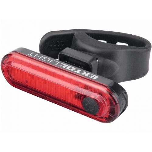 Svietidlo na bicykel zadné červené, 30lm, 3,7V/220mAh Li-pol, USB nabíjanie