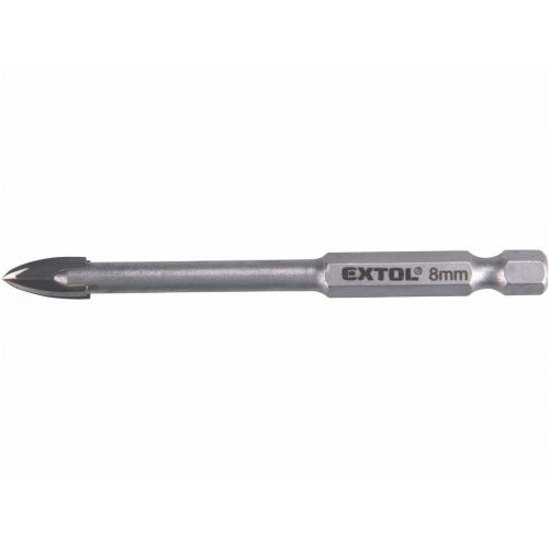 Vrták do skla 8x80 mm šesťhranná 1/4´´stopka