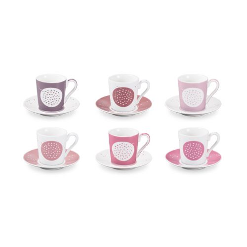 Šálka espresso s podšálkou myCOFFEE, 6ks, Sugar