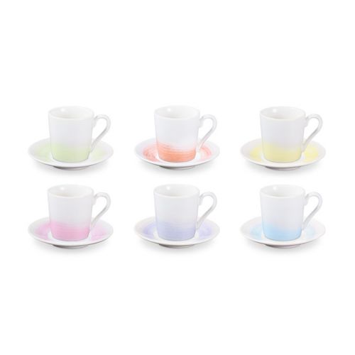 Šálka espresso s podšálkou myCOFFEE, 6ks, Pastels