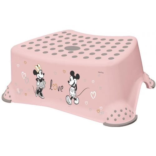 Schodík detský plastový, protišmykový, MINNIE MOUSE, severská ružová