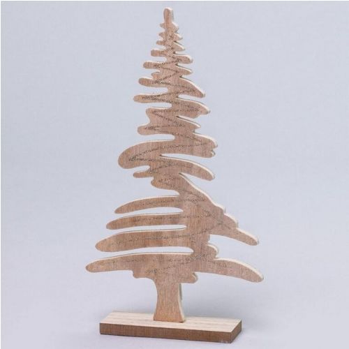 Dekorácia strom na podstavci 26x15x4 cm natural