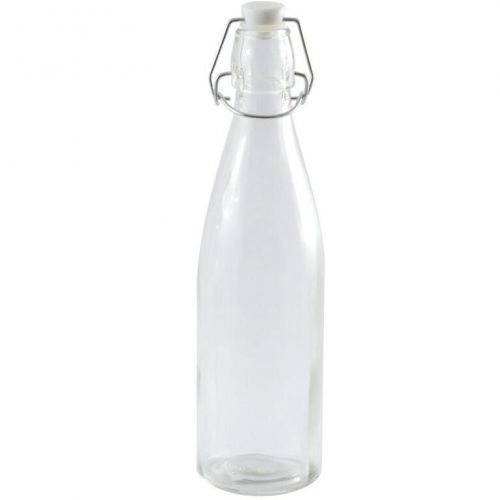 Fľaša sklenená 500ml s patentným uzáverom, okrúhla