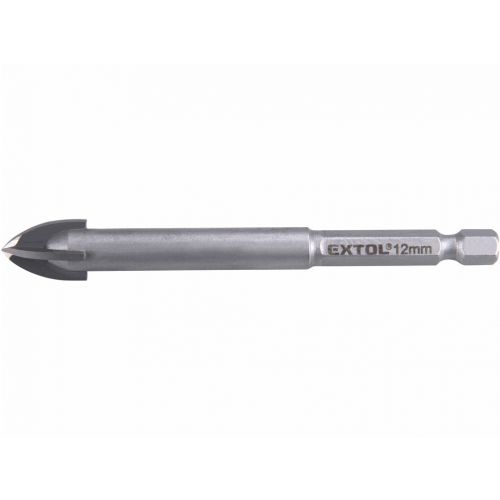 Vrták do skla 12x90mm, šesťhranná 1/4" stopka