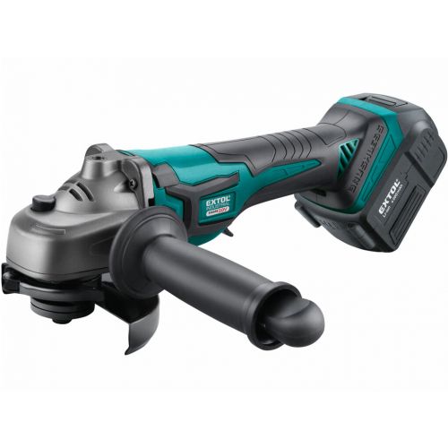 Brúska uhlová akumulátorová Share20V, 125mm, bezuhlíkový motor, 1x 4Ah Li-ion, 2,4A nabíjačka