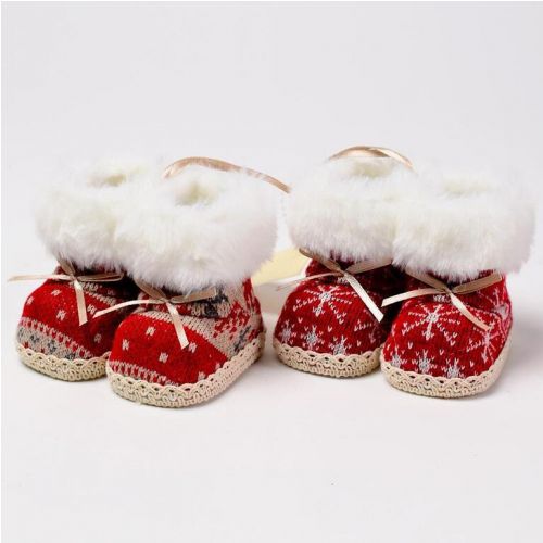 Ozdoba závesná čižmy 7cm textil mix 