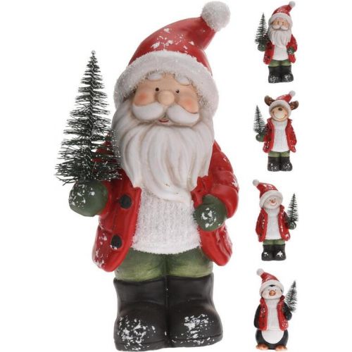 Postavička vianočná figúrka 24 cm keramika mix
