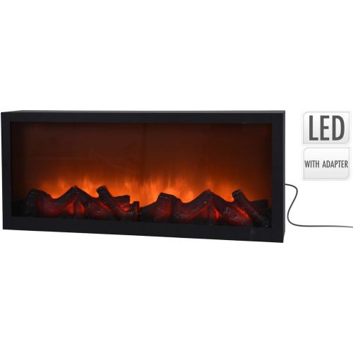 Krb, ohnisko LED, 57x10x25cm, s plápolajúcim ohňom
