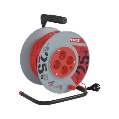 Bubon predlž. 4 zásuvky 25m 1mm PVC