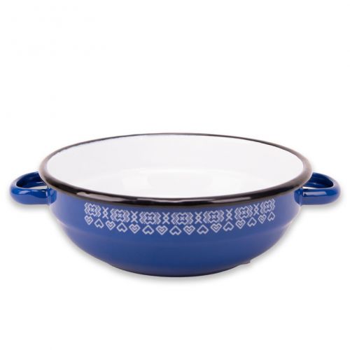 Misa sedliacka 18 cm/1l smaltovaná dekor Čičmany