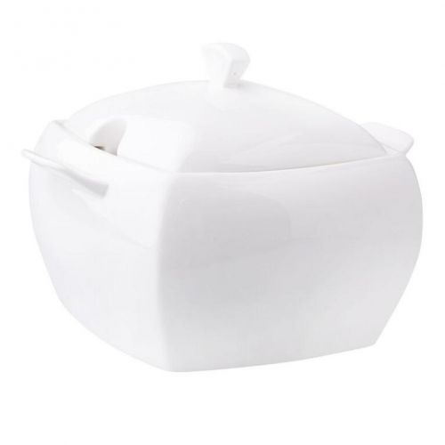 Misa na polievku porcelánová 4l FALA, hranatá, biela