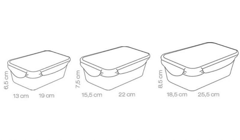 TESCOMA Dóza FRESHBOX 3ks, 1.0,1.5,2.5 l, obdĺžniková