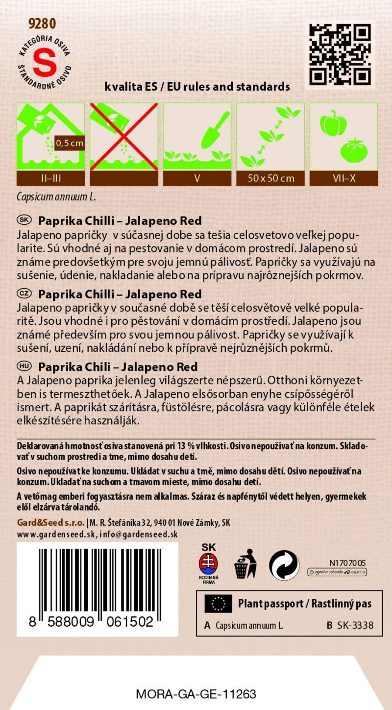 Kinekus Chilli Paprika – Jalapeno M (red)