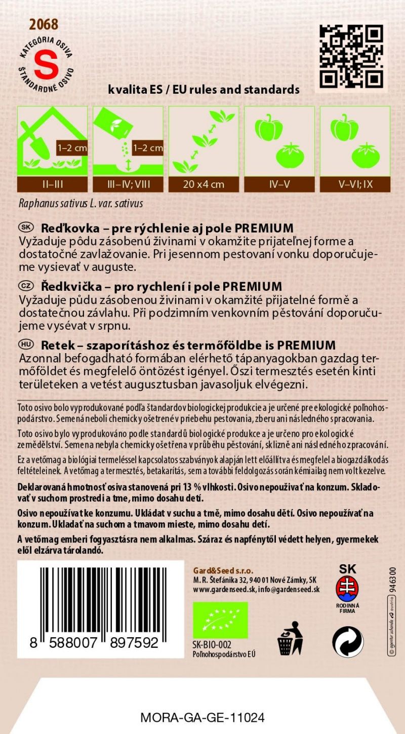Kinekus BIO Reďkovka – Saxa 2