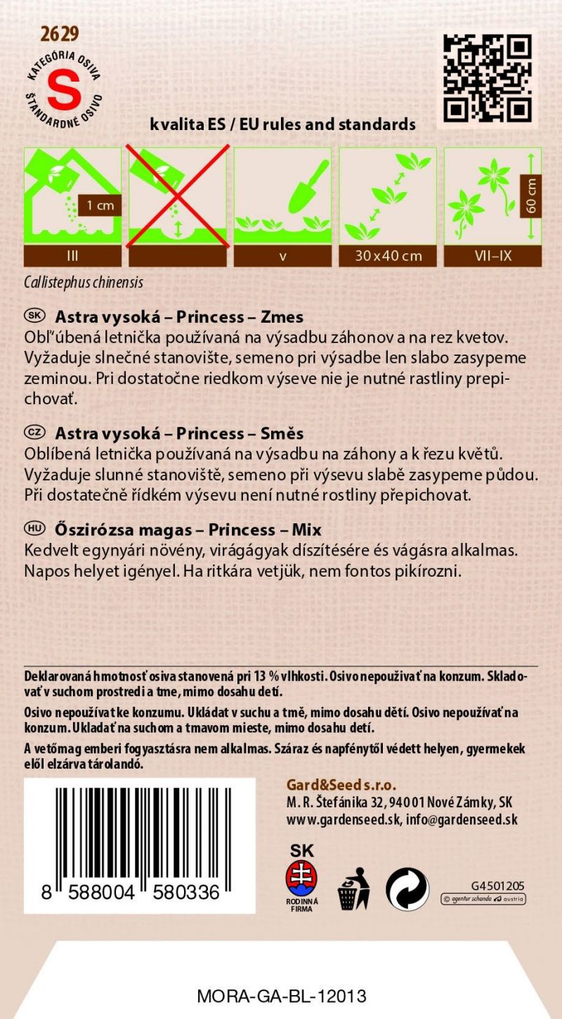 Kinekus Astra vysoká princess - Zmes