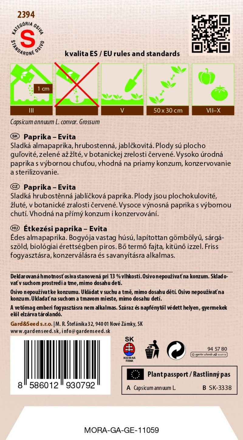 Kinekus Paprika - Evita (jabĺčková na pole,sladká)