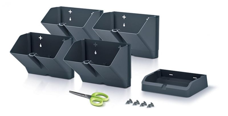 Kinekus Kvetináč MINI CASCADE 195x114x475 mm s nožnicami na bylinky