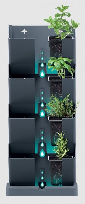 Kinekus Kvetináč MINI CASCADE 195x114x475 mm s nožnicami na bylinky