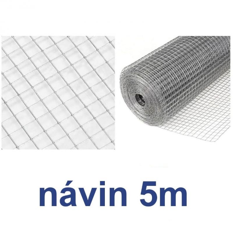Kinekus Pletivo štvorhranné pozinkované 0,5x5m zvárané, chovateľské, oko 19x19mm