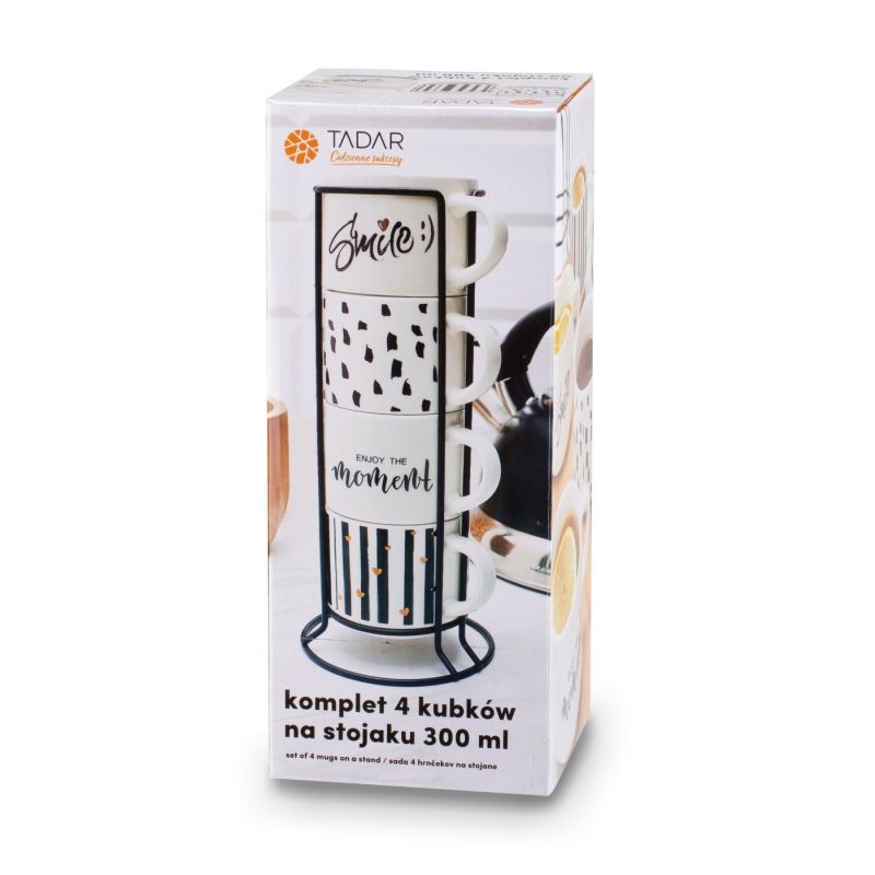 Kinekus Hrnček 300ml v stojane 5 dielna sada