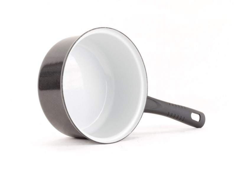Kinekus Kastról smalt 16cm/ 1,2l STANDARD čierny rajnica s rúčkou