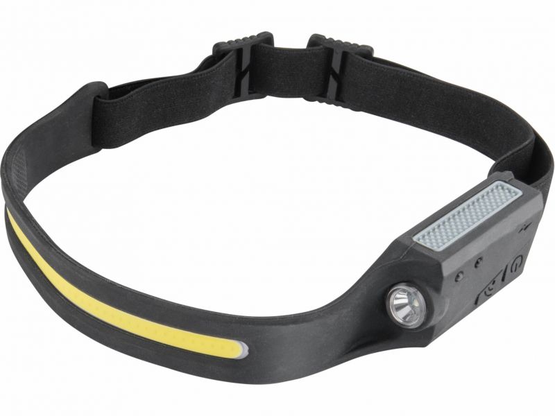 EXTOL LIGHT Lampa čelová 350lm, COB + XPE LED, 1,2Ah Li-pol, pevný plastový pás