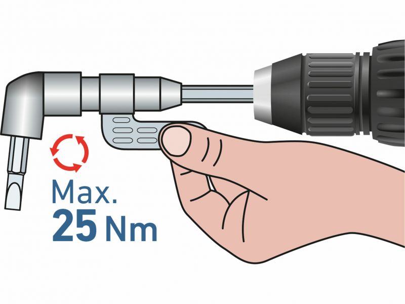 EXTOL CRAFT Nadstavec na bity rohový, 140mm, 1/4"" HEX na 1/4""bit,max.25Nm