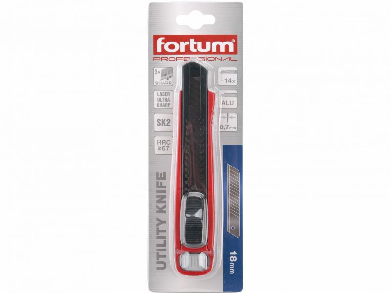 FORTUM Nôž univerzálny olamovací ,18mm,hliník,so skrutkou