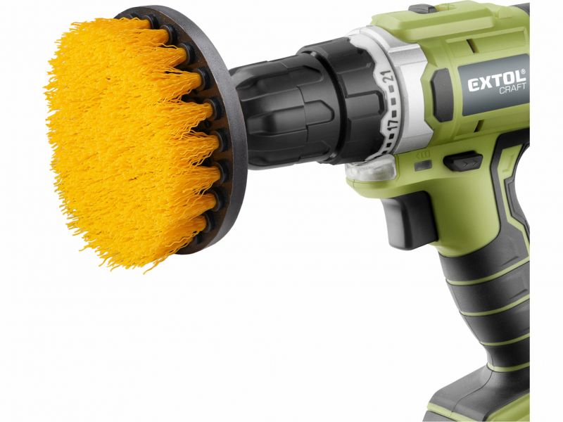 EXTOL CRAFT Kefy čistiace so 1/4" stopkou do vŕtačky 4 ks