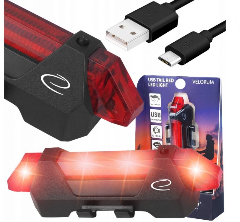 Kinekus Svetlo na bicykel LED zadné VELORUM USB nabijacie