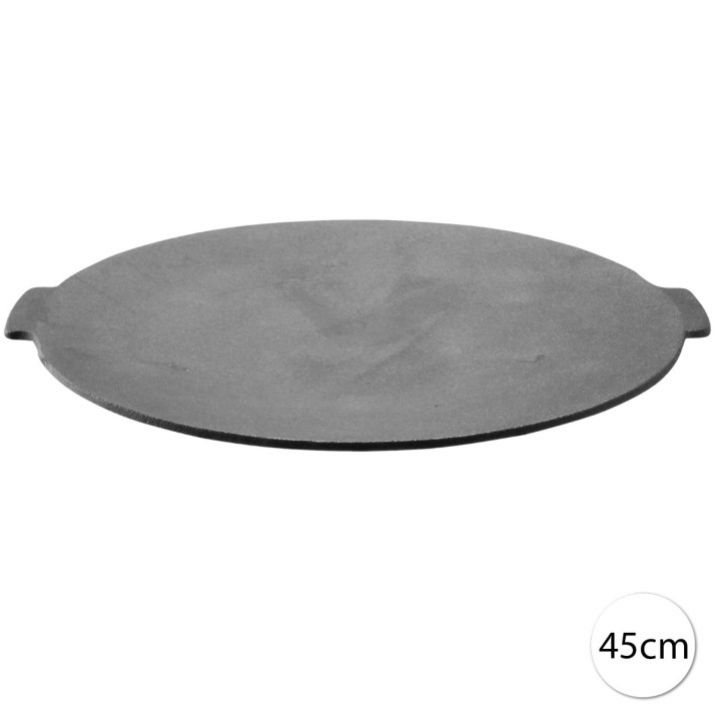 Platňa grilovacia liatinová okrúhla, priemer 45cm, s nožičkami